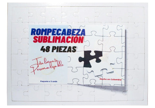 Rompecabezas Para Sublimar 48 Piezas Cartón X 5 Unidades Default Title