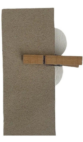 Ganchos De Madera Pizarra Pequeños Decoracion 4 Und