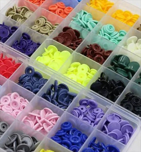 1000 Broches Plásticos 11mm A Presión Para Ropa Colores