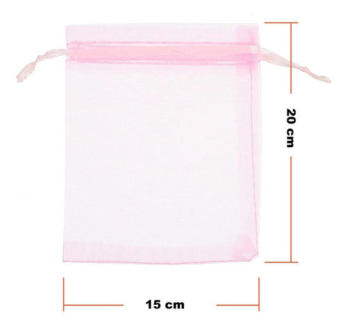 Bolsa De Organza 15cmx 20cm Paquete X 50und