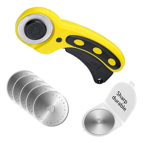 Tijera Cortador Tela Cutter Rotativo 45mm + Cuchillas