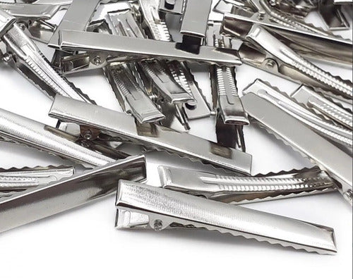 Hebillas Metalicas Para Pelo Pinza Plana 4,5cm X 100 Unidades
