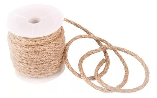 3 Madejas Cuerda Yute Natural 4mm Total 60 Mts Decoración