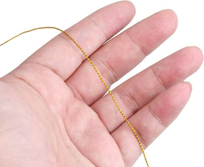 Hilo Dorado O Plateado 2mm Para Manualidades Rollo X 50 Mts