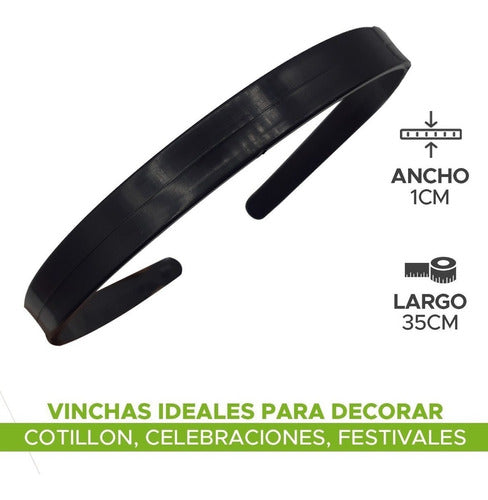 Diademas Balacas De 1 Cm Para Decorar Por 48 Unidades