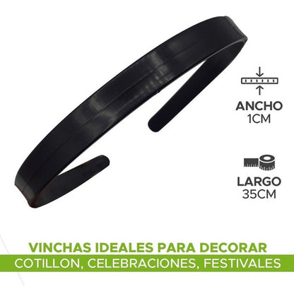 Diademas Balacas De 1 Cm Para Decorar Por 48 Unidades
