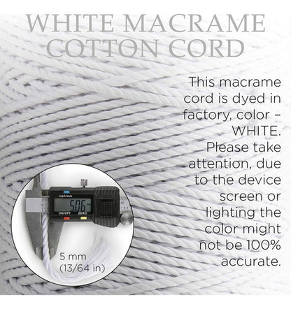 Hilo De Algodón Para Tejer Macramé 3mm X60metros
