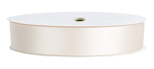 Rollo De Cinta Satin Doble Raso Para Moños 40mm X 28 Metros Beige