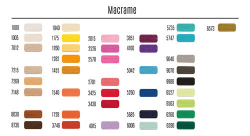 Hilo Macrame 100% Acrilico Antialergico 100grs 3mm Unidad