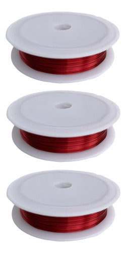 Rollo Alambre Acero Color Oro 50 Metros De Cal 0.4mm. 3und