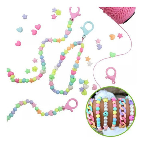 Perlas Plasticas Colores Pasteles Infantiles 50 Grs X500 Und