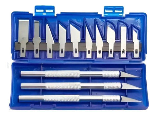 Kit De 3 Bisturíes Exacto Cutter 10 Cuchillas Intercambiable Default Title