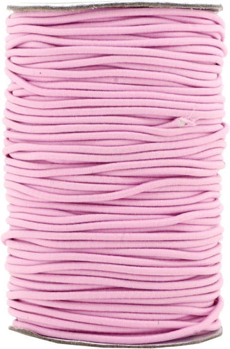 Cordón Elástico Trenzado Tubular Negro 3 Mm Rollo 200mts