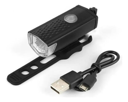 Luz Led Recargable Usb Para Bicicleta Delantera Y Trasera