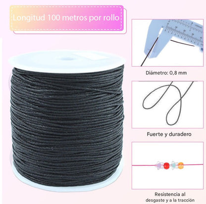 Hilo Chino Para Bisuteria Manillas 0.8 Mm X Rollo 100metros