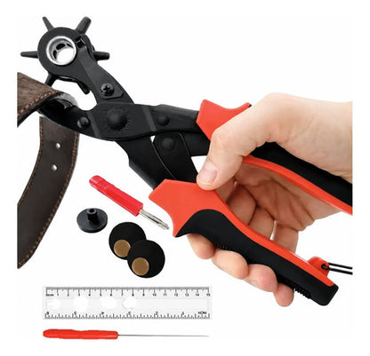 Perforadora De Cuero Sacabocados Pinza Giratoria Cinturones