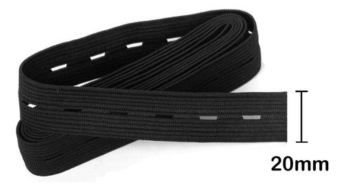 Elastico Resorte Con Ojal Ancho 2.0cm X 10 Metros