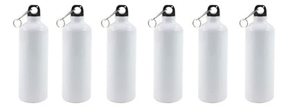 Caramañola Metalica 500mlbotella Termo Sublimar Blanco 6 Und