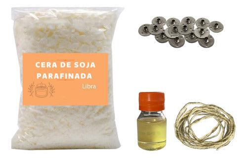 Kit Parafina Velas Cera De Soja Bases Esencia Y Pabilo 3m Default Title