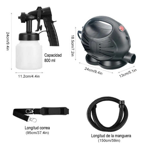 Kit De Aerografo Para Bronceo Profesional Aerobronceador