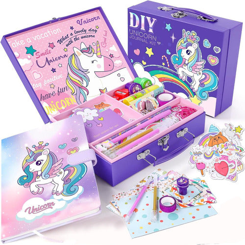 Kit Diario Unicornio Niñas Regalo Edad 6-12 Años X93 Piezas Default Title