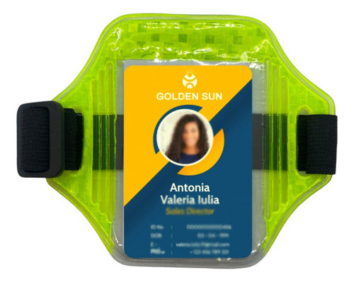 Brazalete Portacarnet Reflectivo Brazo Vertical X5 Unid Default Title