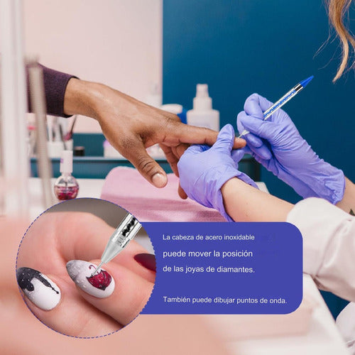 Kit Lapices Aplicadores Diamantes Arte En Uñas X 3 Und