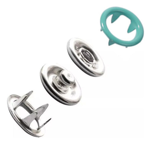 Broches A Presión Metálicos 9.5mm Para Ropa Tela  X 100 Und