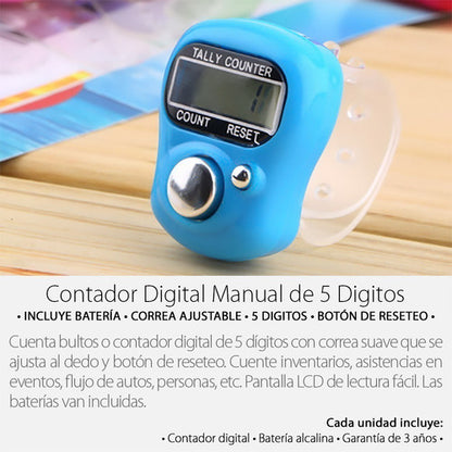 Contador Manual Digital 5 Dígitos Filas Repeticiones