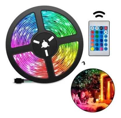 Cinta Led Ibek 5m Rgb Multicolor Con Control Dimeable Ip64
