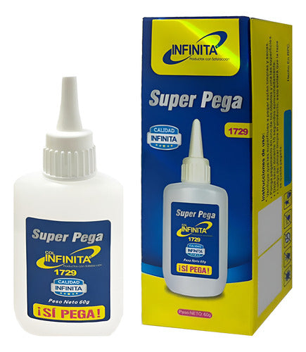 Pegamento Liquido Infinita Pegante Instantaneo No Toxic 60g Transparente