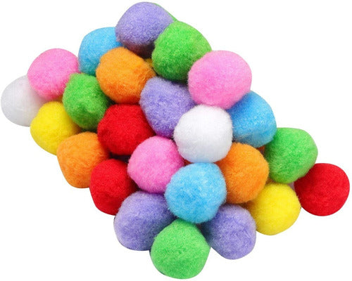 Pompones Para Manualidades 40 Mm X300 Und Colores Surtidos