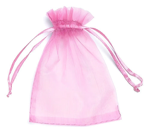 Bolsa De Organza 15cmx 20cm Paquete X 100und Rosado