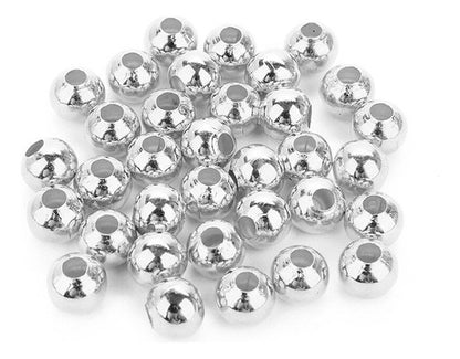 Perlas Doradas En Plastico Para Pulseras Joyeria Collares