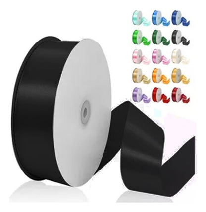 Rollo Cinta Satin Para Decoracion Ancho 4 Cm X 55 Metros