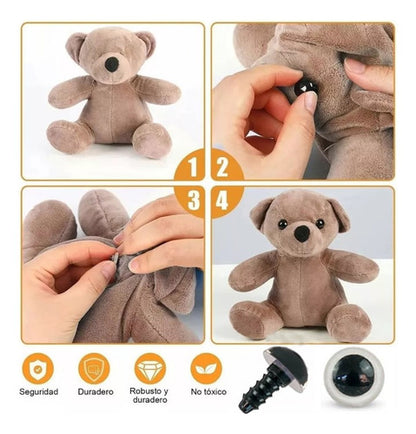 Ojos De Seguridad Amigurumi Mediano 200und Manualidades