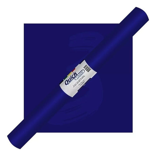 Papel Tapiz O Vinilo Adhesivo Azul Rollo 20 Mts