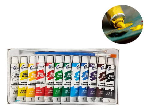 Pintura Oleo Unicolor Original Arte Artistica X 12 Tubos