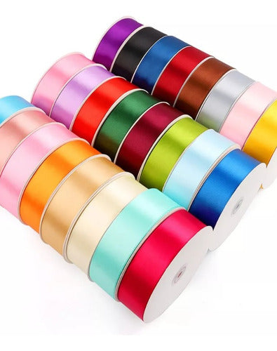 Rollo Cinta Satin Para Decoracion Ancho 4 Cm X 55 Metros