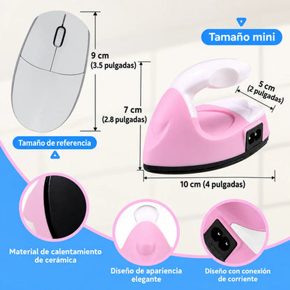 Mini Plancha Para Transferencia Termica Manualidades Parches Rosa 110v