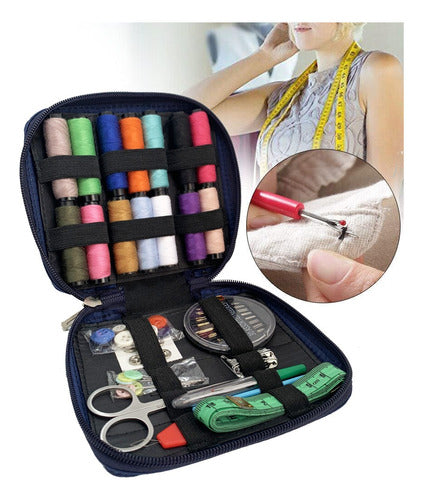 Kit De Costura Portatil Mini Multiuso Estuche Viajero X55pzs