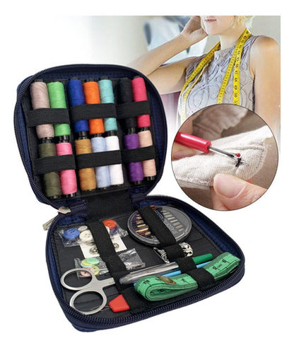 Kit De Costura Portatil Mini Multiuso Estuche Viajero X55pzs