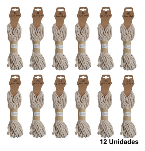 Hilo Algodon Tejer Yutillo Decoracion Macrame 4mm X 12unid