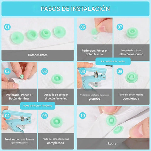 Broches Plásticos De Presión T5 Kit 300 Juegos Con Alicate
