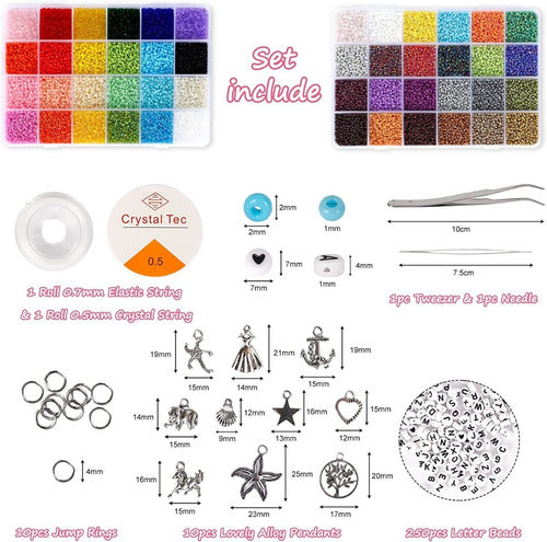Kits Para Hacer Pulseras De Bricolaje Cuentas 35000 Piezas