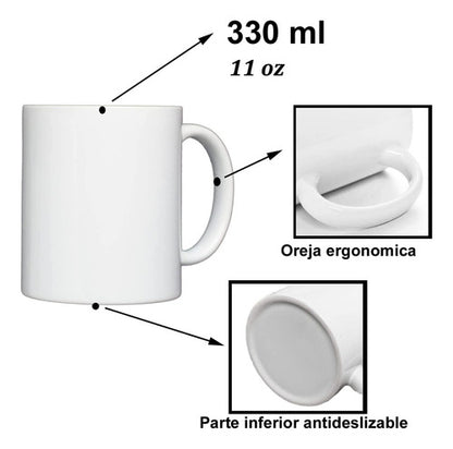 Mugs Pocillos Blancos Sublimación 11 Onz Calidad Aaax 12 Und