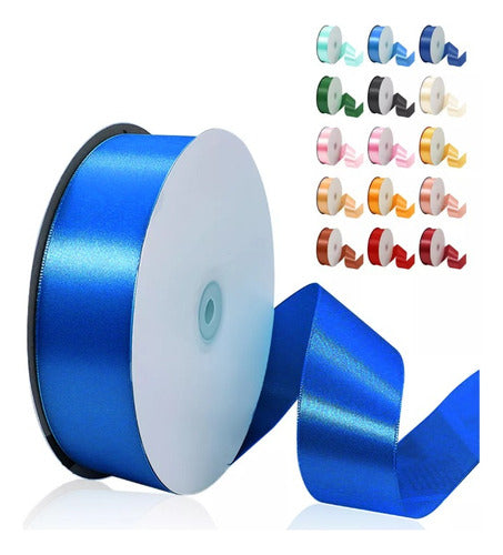 Rollo Cinta Satin Para Decoracion Ancho 4 Cm X 55 Metros