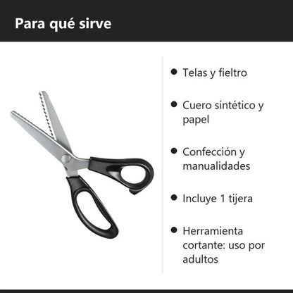 Tijeras Dentadas De Sastre Picos Finos 3 Mm Zigzag Para Tela