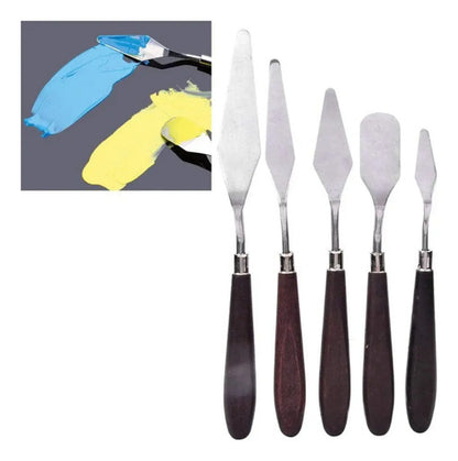 Juego De 5 Espátulas Para Pintura Acero Inoxidable