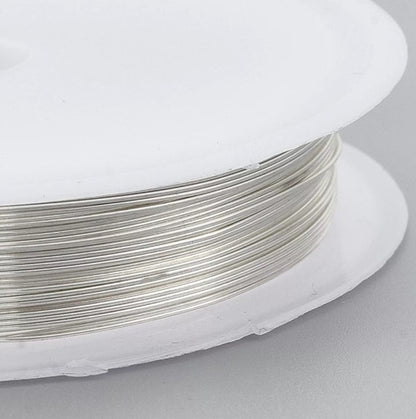 Rollo Alambre Acero Color Plata 50 Metros De Cal 0.3mm 10und